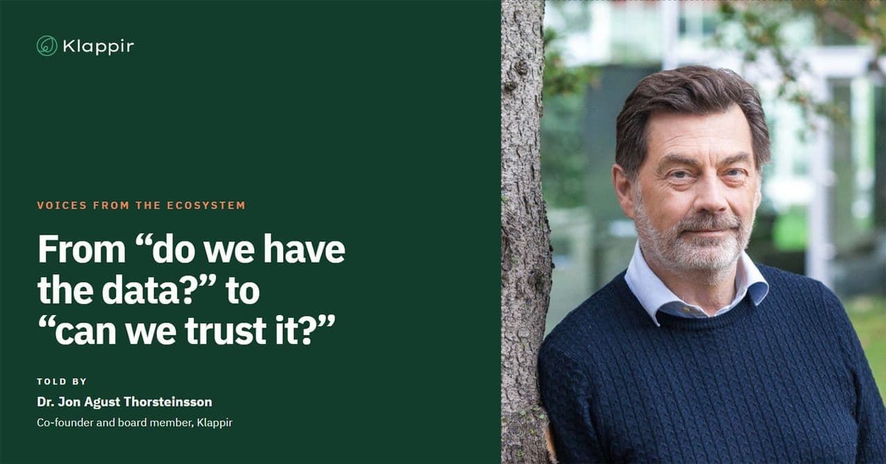 Dr. Jon Agust Thorsteinsson From do we have the data to can we trust it