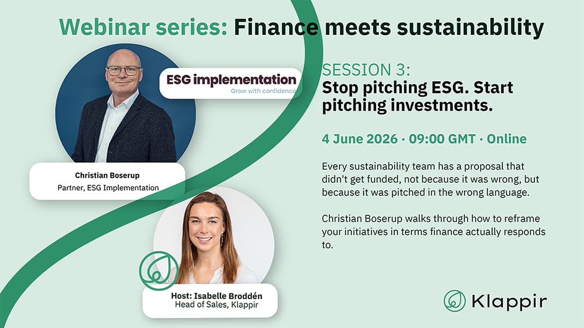 Stop pitching ESG. Start pitching investments.